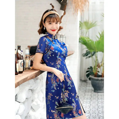 2026 New Cheongsam Short Daily Banquet Skirt New Spring and Summer Improved Chinese Style by All Mart Bristol Ltd