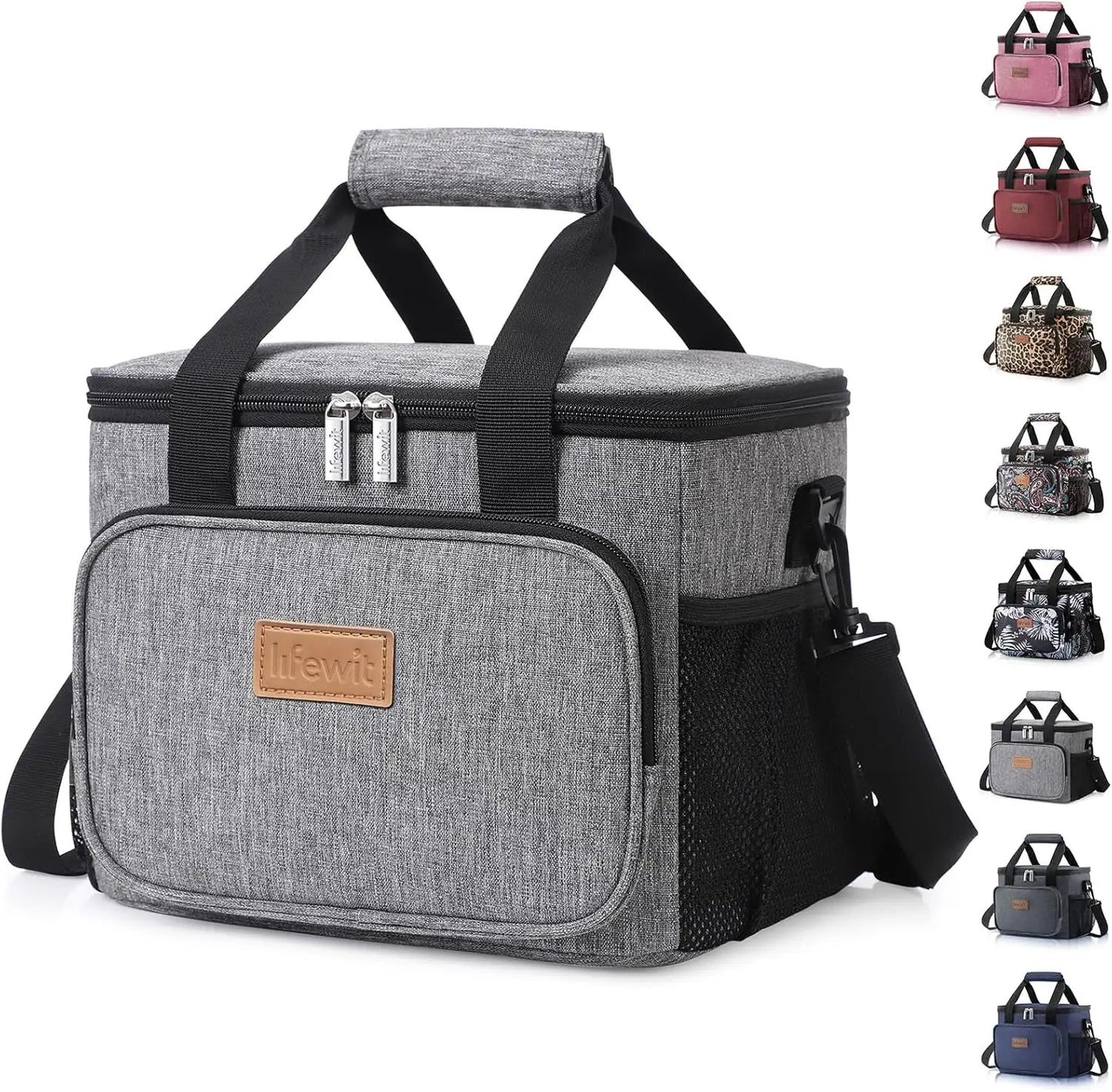 Stylish Black Insulated Lunch Bag - 9L Soft Cooler Tote for Adults, Perfect for 12 Cans by All Mart Bristol Ltd