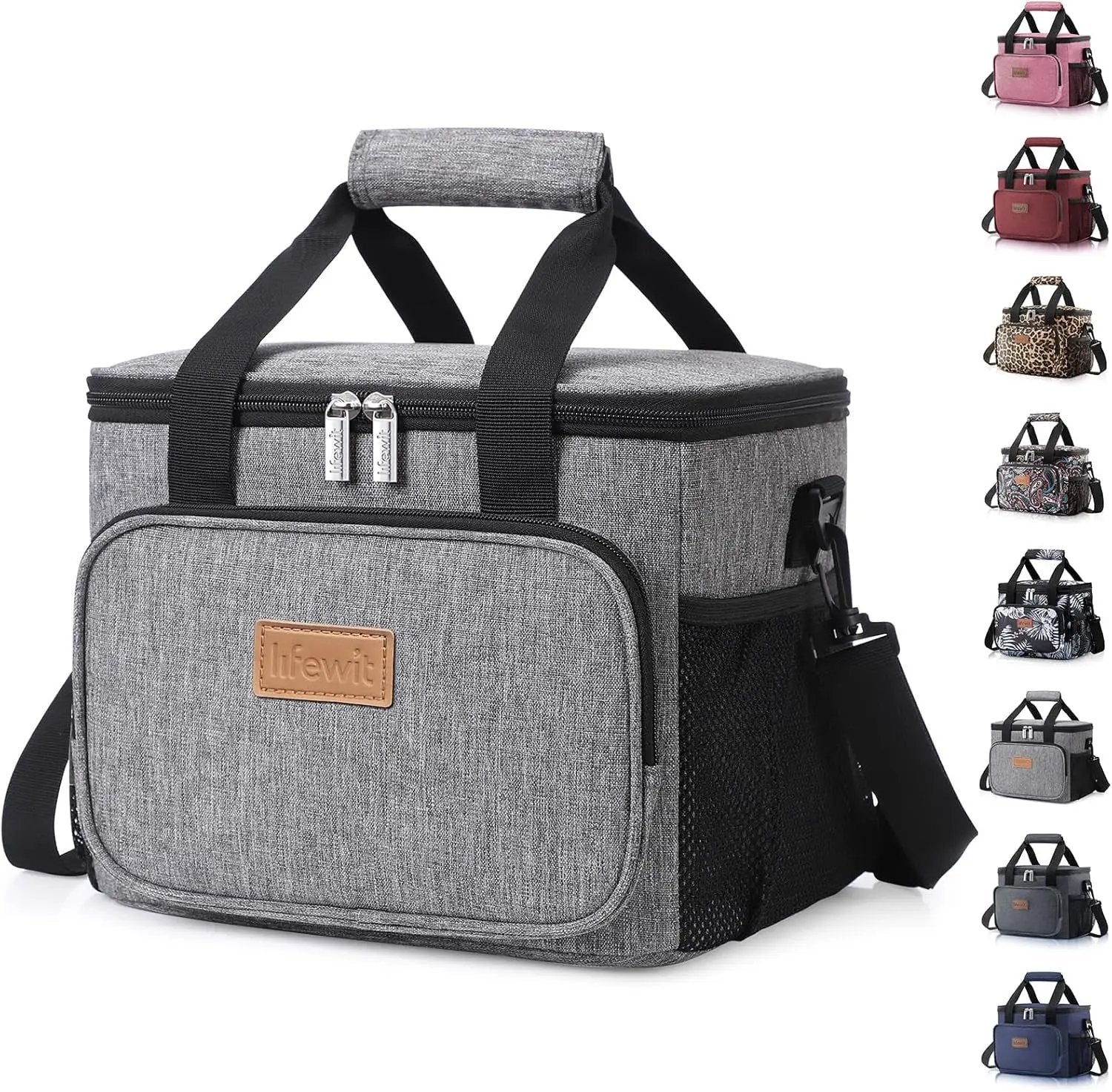 Stylish Black Insulated Lunch Bag - 9L Soft Cooler Tote for Adults, Perfect for 12 Cans by All Mart Bristol Ltd