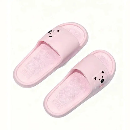 Summer Cartoon Bear Indoor Slippers for Women Lightweight Soft EVA Slides Woman Comfort Home Bathroom Non Slip Slippers by All Mart Bristol Ltd