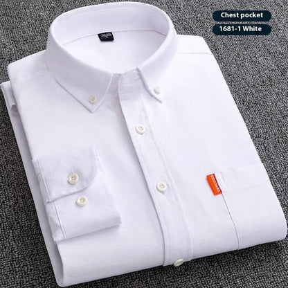 Pure Cotton Washed Oxford Woven Shirts Men by Dropshipman