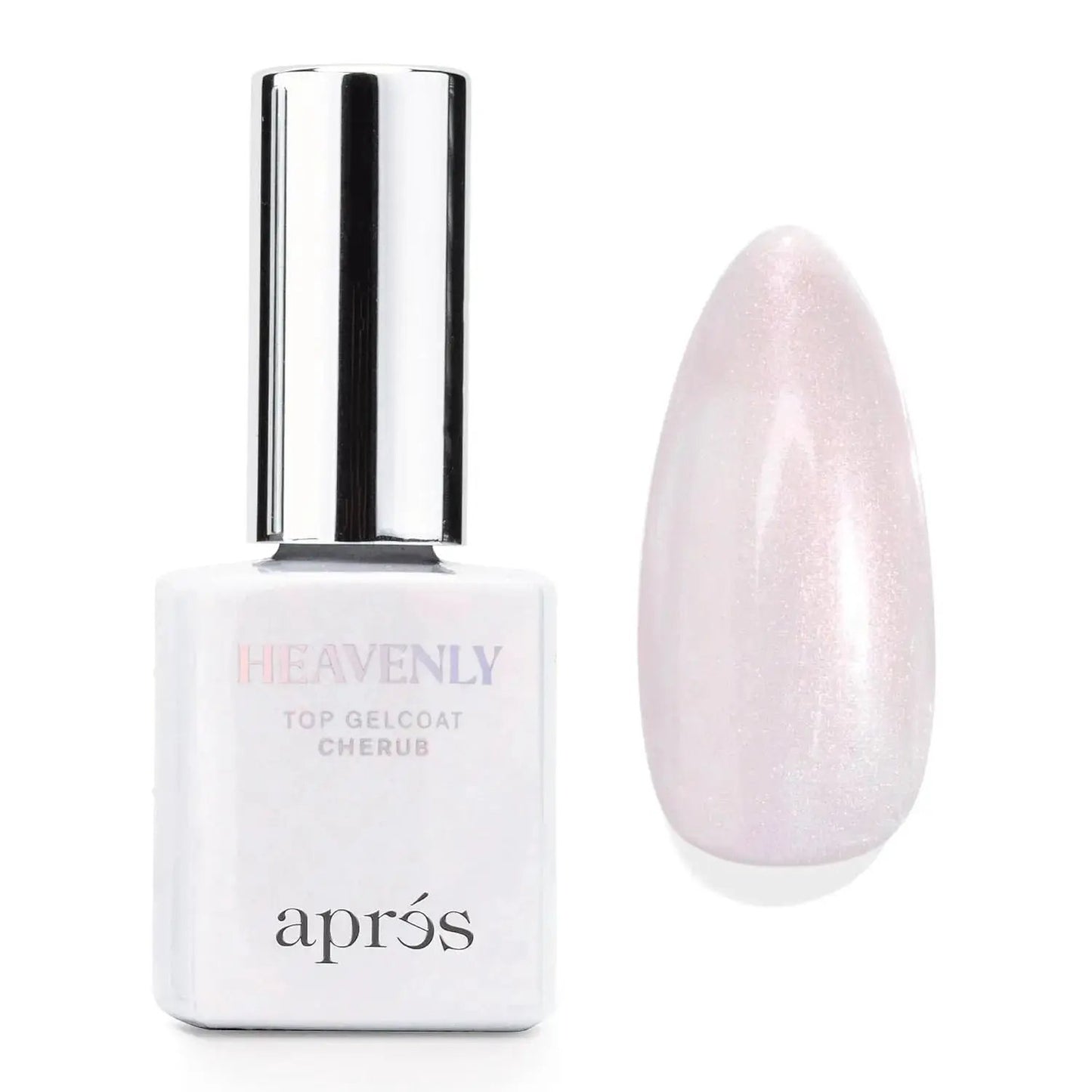 APRÉS Heavenly Top Gelcoat 15Ml Led-Cure Gel Topcoat, Non-Wipe Nail Polish, Single Item with 5 Shimmer Effects for Refined Sparkle Manicure by All Mart Bristol Ltd