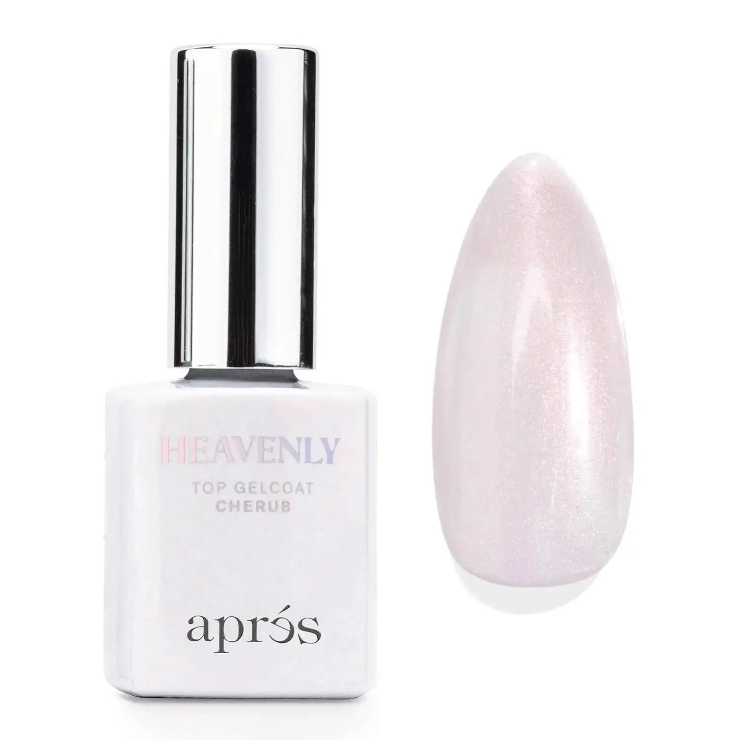 APRÉS Heavenly Top Gelcoat 15Ml Led-Cure Gel Topcoat, Non-Wipe Nail Polish, Single Item with 5 Shimmer Effects for Refined Sparkle Manicure by All Mart Bristol Ltd