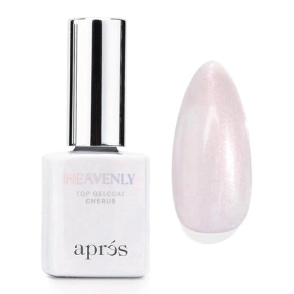 APRÉS Heavenly Top Gelcoat 15Ml Led-Cure Gel Topcoat, Non-Wipe Nail Polish, Single Item with 5 Shimmer Effects for Refined Sparkle Manicure by All Mart Bristol Ltd