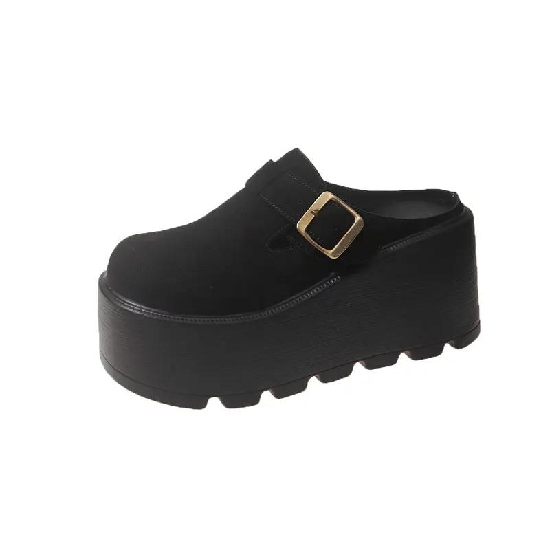 Wedge-toe Closed-toe Women's Outdoor Half Slippers by Dropshipman