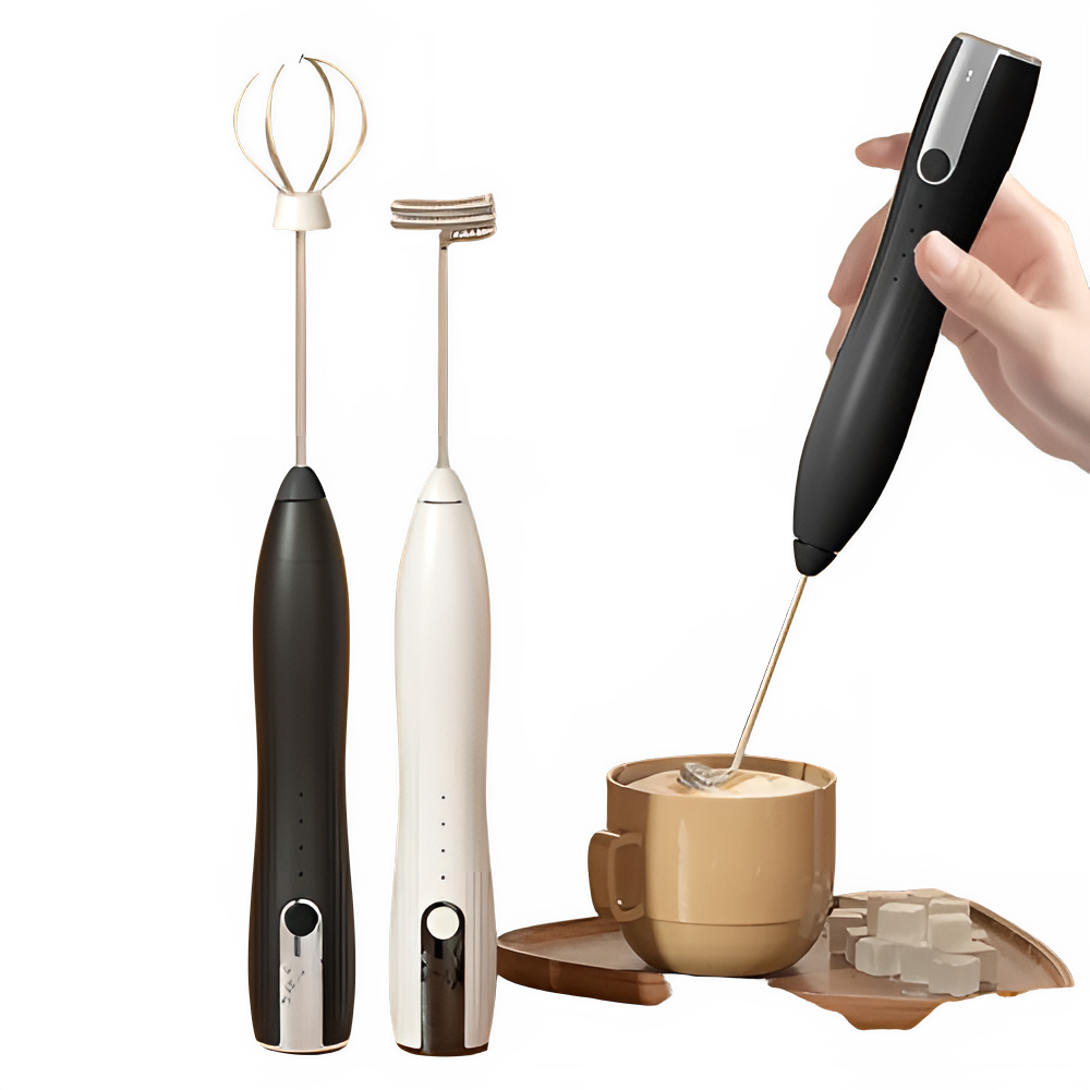 Handheld Electric Milk Frother and Coffee Whisk Mixer by All Mart Bristol Ltd