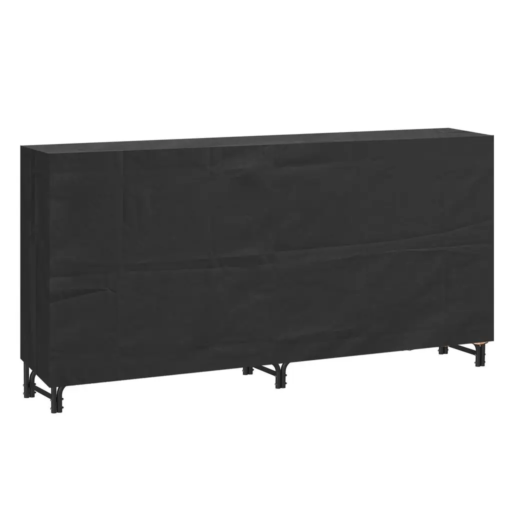 Neo 240cm Outdoor Metal Log Holder Storage Rack with Cover by Neo