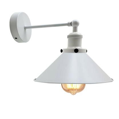 Modern White Plug-In Wall Sconce with Lamp Shade ~1279 by All Mart Bristol Ltd