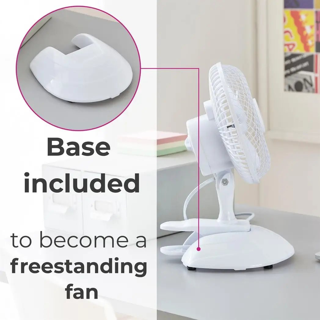 Neo Mini Clip Base Mount Desk Fan � White by Neo