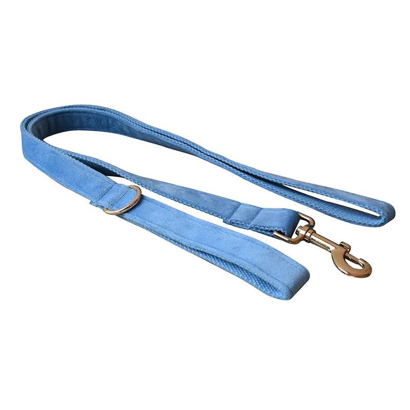 Blue Velvet Dog Collar Dog Rope Pet Collar by Dropshipman