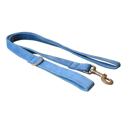 Blue Velvet Dog Collar Dog Rope Pet Collar by Dropshipman