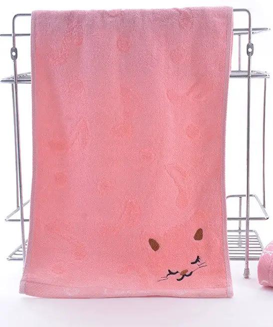 Bamboo Fiber Kitten Face Bath Towels by Dropshipman