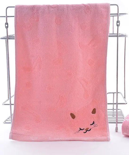 Bamboo Fiber Kitten Face Bath Towels by Dropshipman