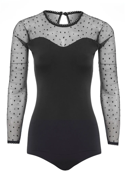 Long-Sleeve Mesh Bodysuit by All Mart Bristol Ltd
