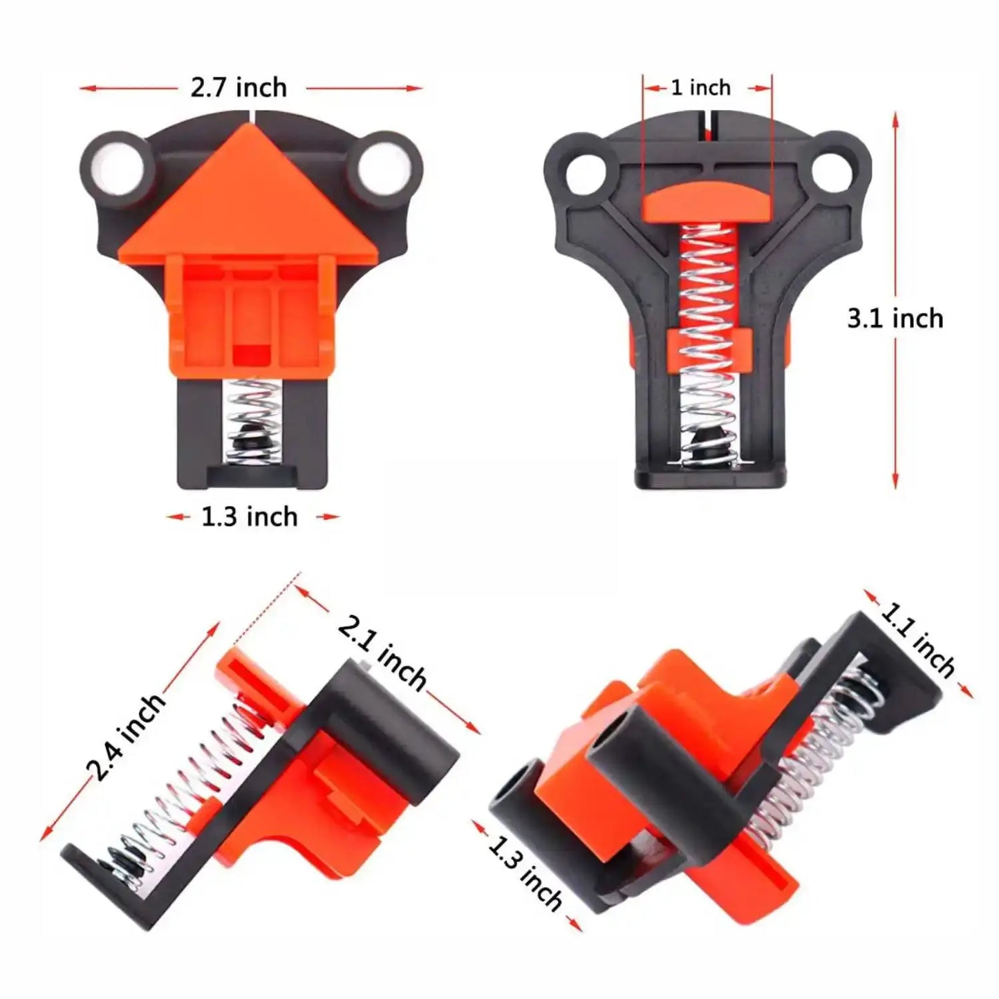 60-120Degree Adjustable Corner Clamp-Spring Loaded Right Angle Clip with Single Handle, Heavy Duty Woodworking Tool by All Mart Bristol Ltd