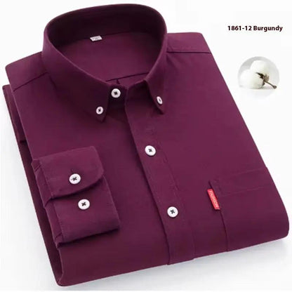 Pure Cotton Washed Oxford Woven Shirts Men by Dropshipman