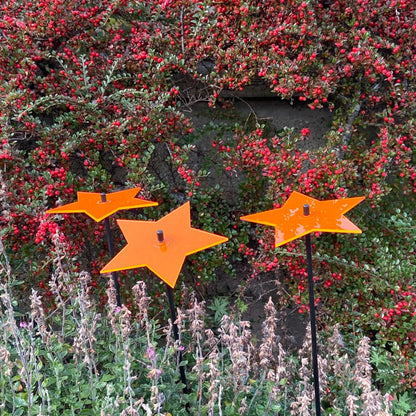 Large Garden Décor Ornaments Set of 3 'Shining Star' by Sun Catcher Garden Decor