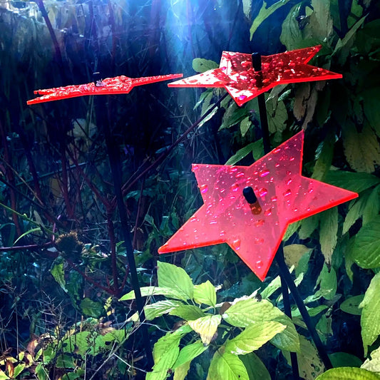 Large Garden Décor Ornaments Set of 3 'Shining Star' by Sun Catcher Garden Decor