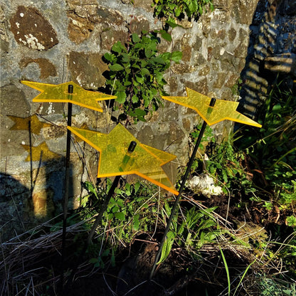 Large Garden Décor Ornaments Set of 3 'Shining Star' by Sun Catcher Garden Decor