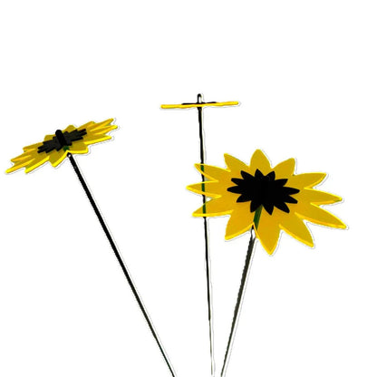 Large Garden Decor Ornaments Set of 3 'Sunflowers' by Sun Catcher Garden Decor