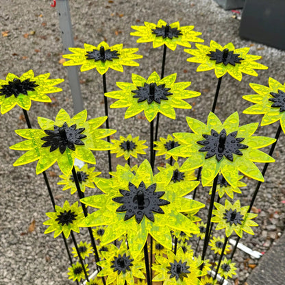 Large Garden Decor Ornaments Set of 3 'Sunflowers' by Sun Catcher Garden Decor