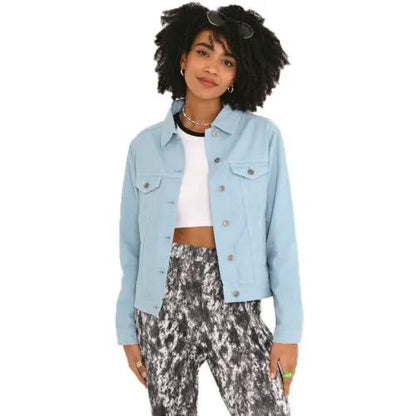 Ladies Brave Soul Blooms Denim Jacket by Brave Soul