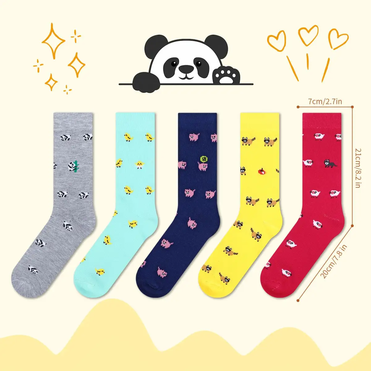 VINSANI ANIMAL SOCKS 5pk 1010419 by Vinsani