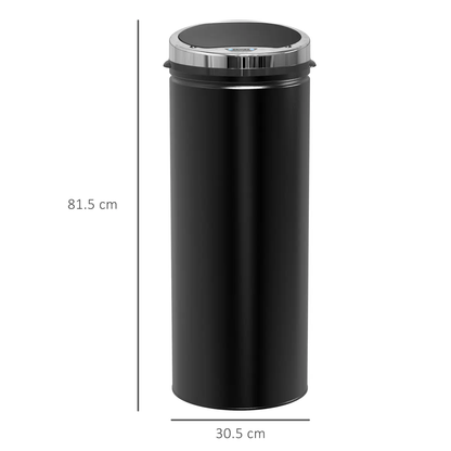 50 L Stainless Steel Sensor Trash Can W/ Bucket-Black by HOMCOM