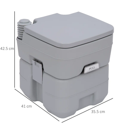 20L Camping Toilet Portable Travel WC Caravan Picnic Fishing Restroom Outsunny by Unbranded