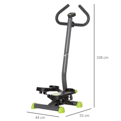 Twister Stepper Height Adjustable Step Machine w/ LCD Screen, Grey HOMCOM by Unbranded