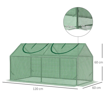 Mini Greenhouse, with Durable PE Cover, 119x60x60cm by Outsunny