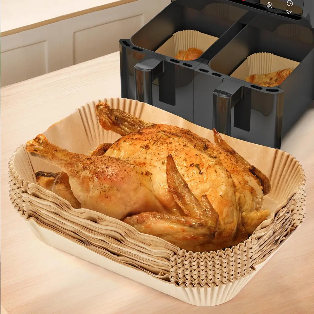 Vinsani 200pcs Air fryer paper liners 1010407 by Vinsani
