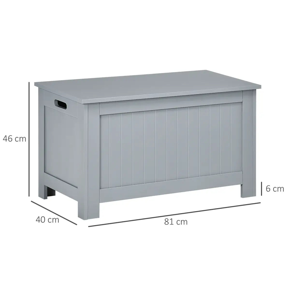Large Storage Box Toy Chest Cabinet Unit Organizer with Lid & Safety Hinges by HOMCOM