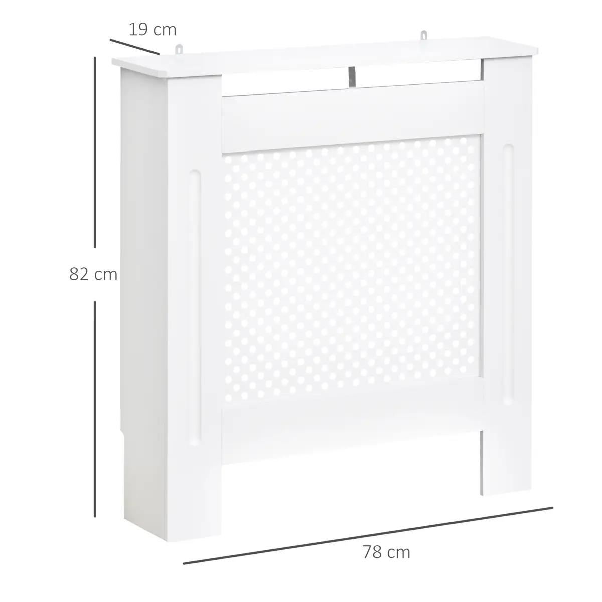 78Lx19Wx82Hcm Radiator Cover Heating Cabinet Grill Style Diamond Design by HOMCOM