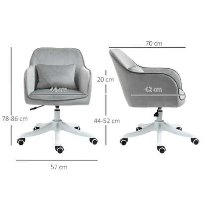 Office Chair with Rechargeable Electric Vibration Massage Lumbar Pillow, Wheels by Vinsetto