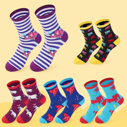 VINSANI ELEPHANT SOCKS 5pk 1010413 by Vinsani