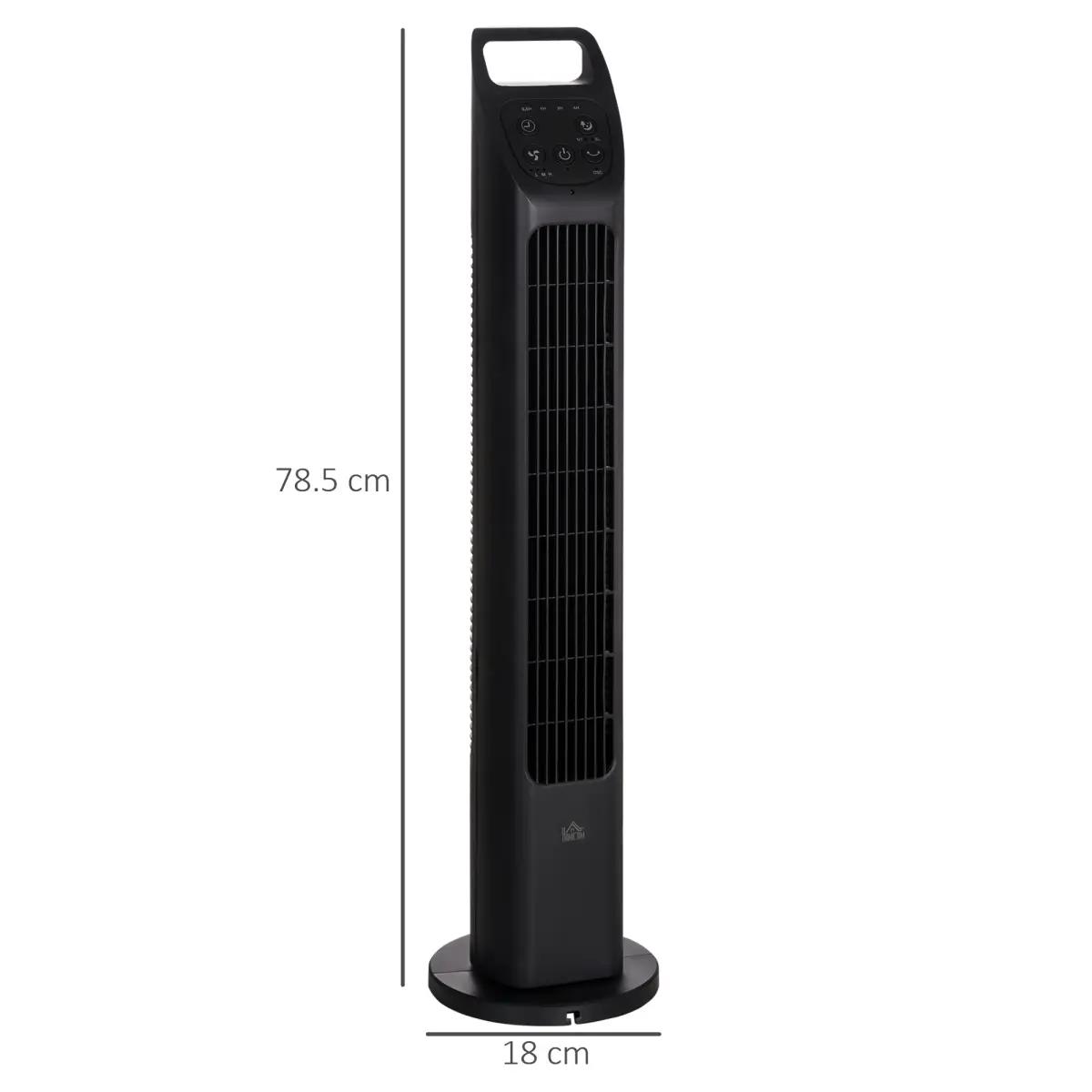 Oscillating Tower Fan Cooling with Remote, 4H Timer for Home Office by HOMCOM