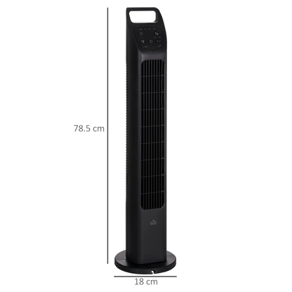 Oscillating Tower Fan Cooling with Remote, 4H Timer for Home Office by HOMCOM