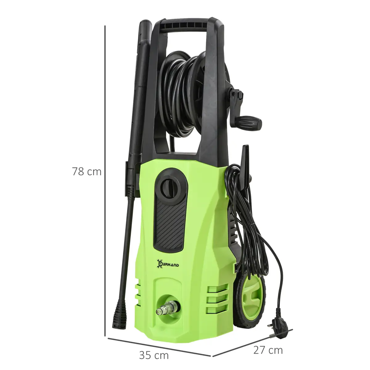 DURHAND Portable Power Washer 1800W, 150 Bar, 510 L/h for Garden, Car, Furniture by DURHAND