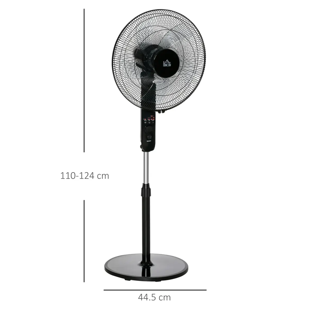 Oscillating Floor Fan Indoor Air Tower Standing RC, 3 Speed & 7.5-Hour HOMCOM by Unbranded