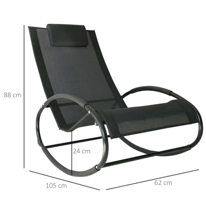 Outsunny Orbital Zero Gravity Rocking Chair, 88H cm by Outsunny