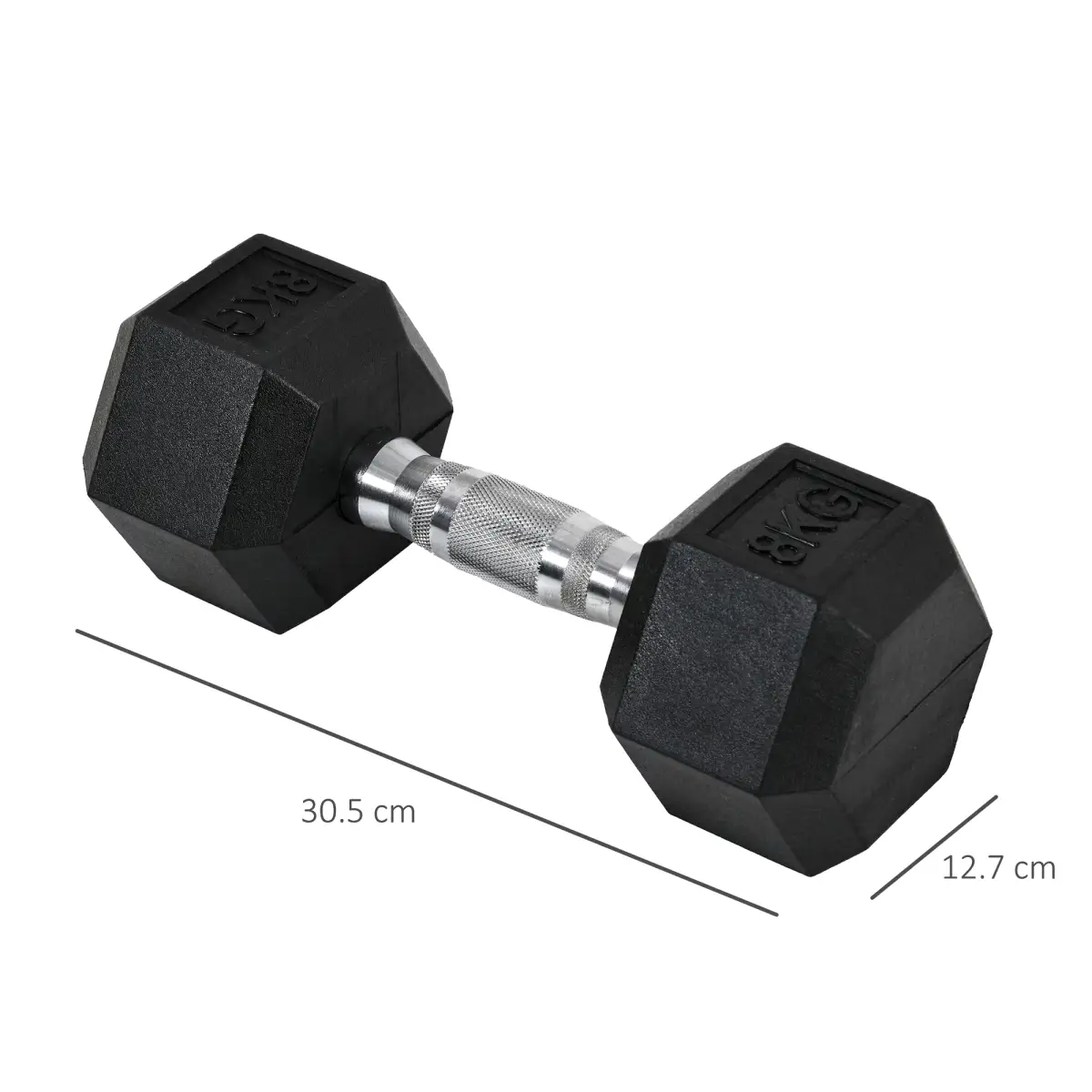 Hexagonal Dumbbells Kit Weight Lifting Exercise for Home Fitness 2x8kg HOMCOM by Unbranded