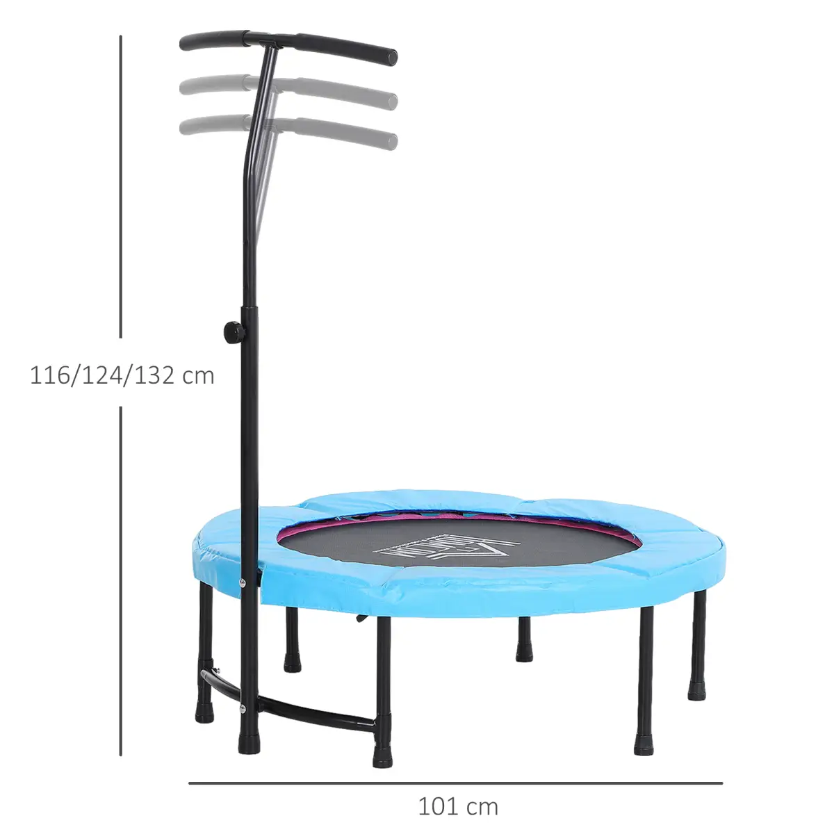40'' Kids Mini Trampoline, Adult Rebounder Jumper w/ Handle Fitness HOMCOM by Unbranded