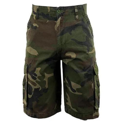 Mens Ripstop Camouflage Cargo Shorts by Ek Wholesale