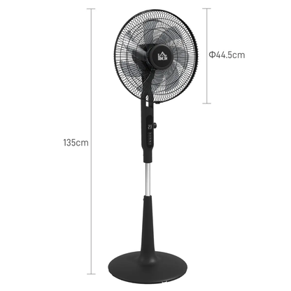 HOMCOM 12V DC Standing Fan with 75° Oscillation Mosquito Repellent Function by HOMCOM