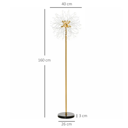 HOMCOM Modern Floor Lamp with Dandelion-like Lampshade for Bedroom by HOMCOM