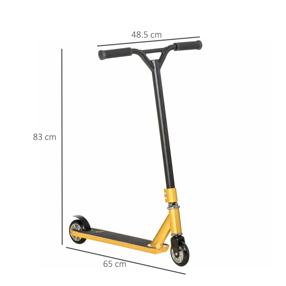 Stunt Scooter Entry Level Tricks Scooter for 14 Beginners, Gold HOMCOM by Unbranded