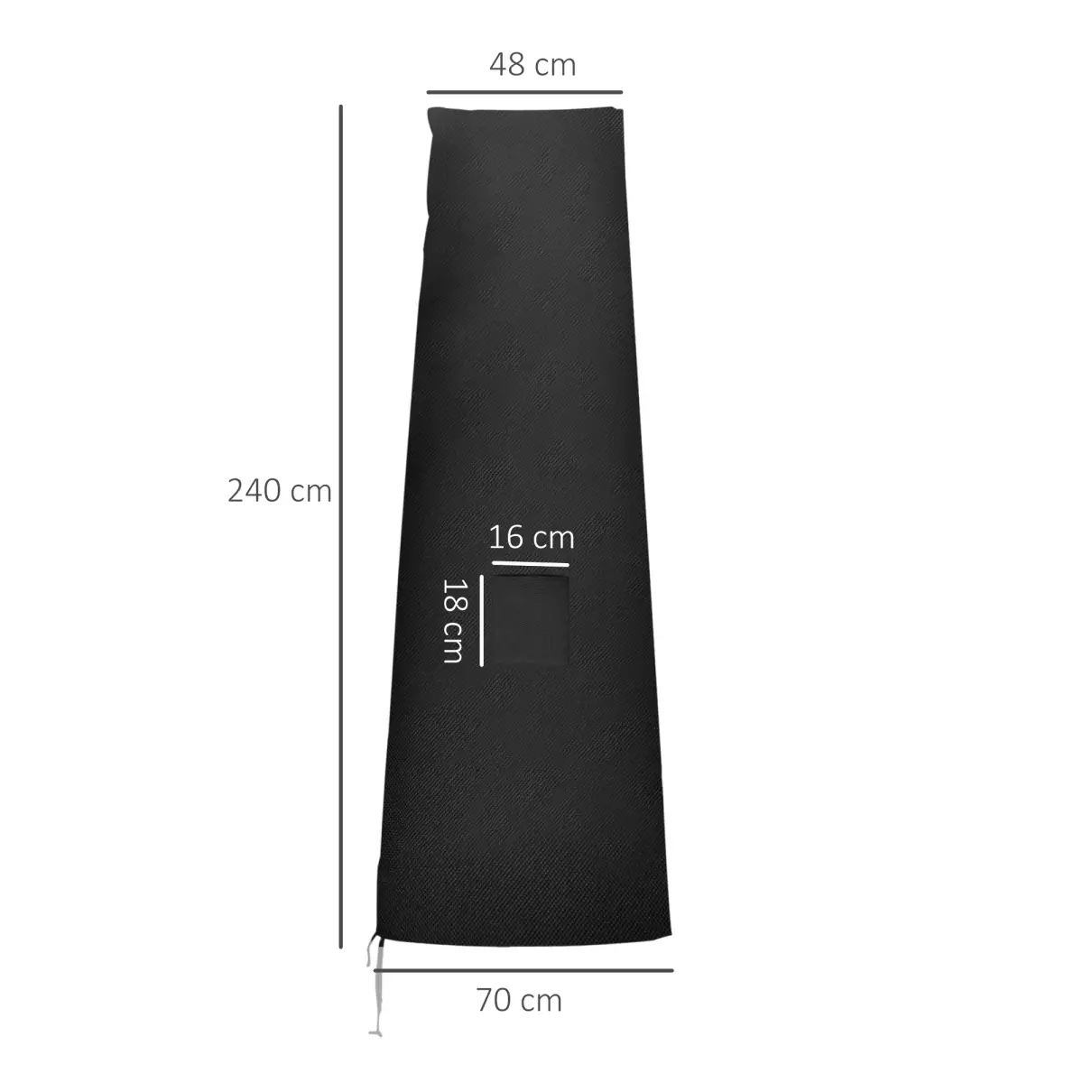 Parasol Umbrella Cover Outdoor Protector Weatherproof Cantilever Garden by Outsunny
