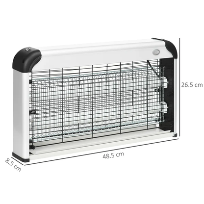 Outsunny 30W Mosquito Insect Killer Pest Bug Trap Lamp UV Fly Zapper Silver by Outsunny