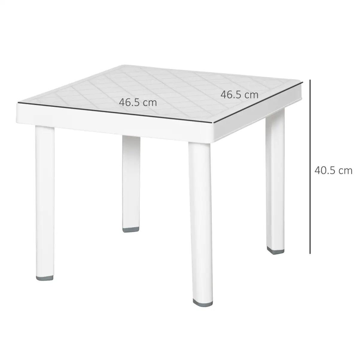 Garden End Table Outdoor Square Accent Coffee Table for Drink Snack Outsunny by Unbranded